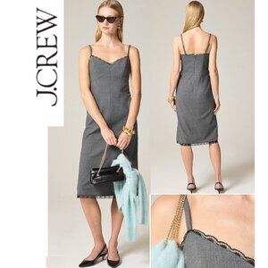 J.Crew Collection Italian Bi-Stretch Wool Slip Dress Gray Size 0 NWT